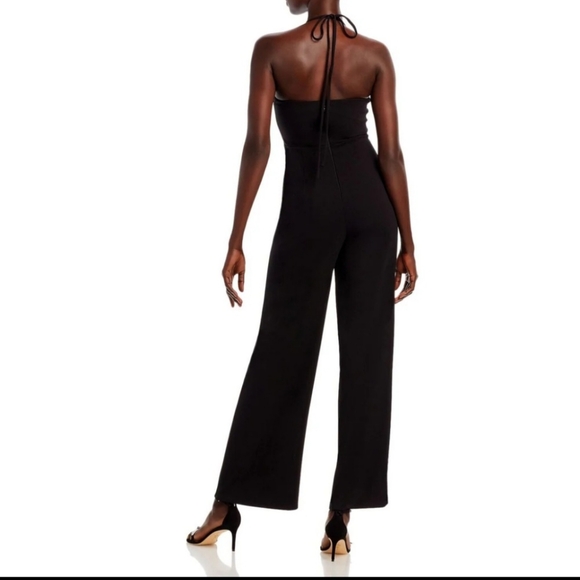#174 Aqua Halter Neck Wide Leg Jumpsuit NWT - Picture 3 of 6